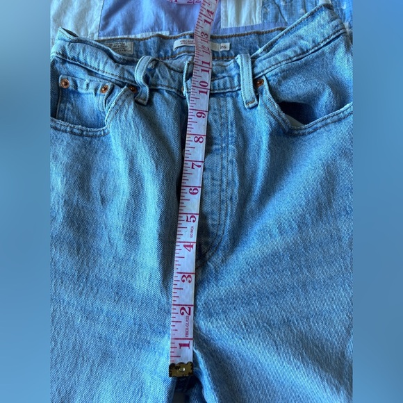 Levi's 501 Womens High-Waisted Rib Cage Straight-leg Blue Denim Jeans 26 - Picture 12 of 12